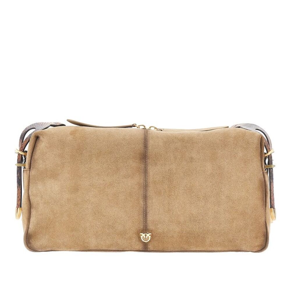 Pinko Women Suede Leather Large 'Keeper' Shoulder Bag